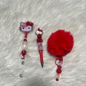 Beaded Stylus Pen & Keychain .